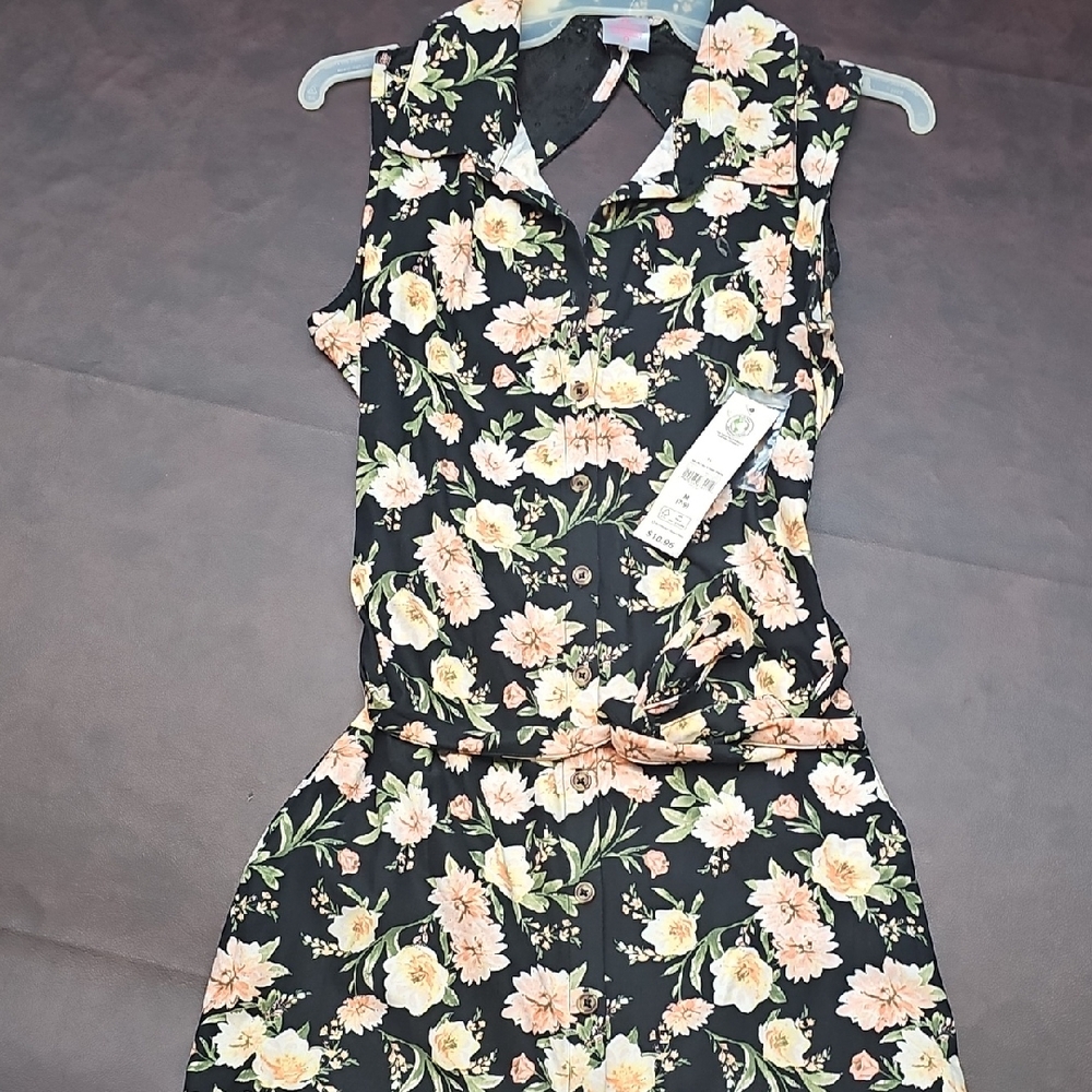 No Boundaries Floral Black Dress